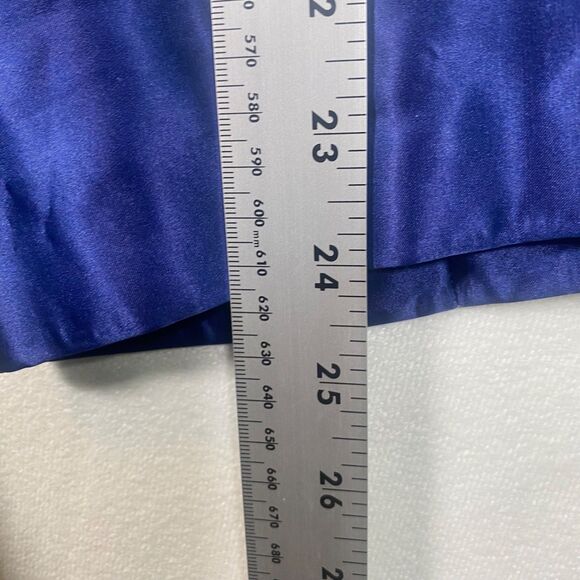 Vintage Squirrel Dragon Print Blue Satin Robe Belted Kimono Style Size 50 - Picture 11 of 11